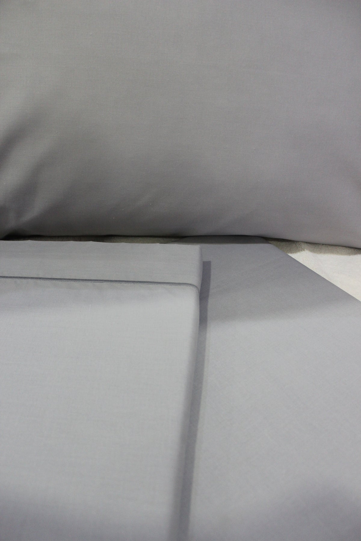 Jogo Cama Liso 100%Algodão Cinza