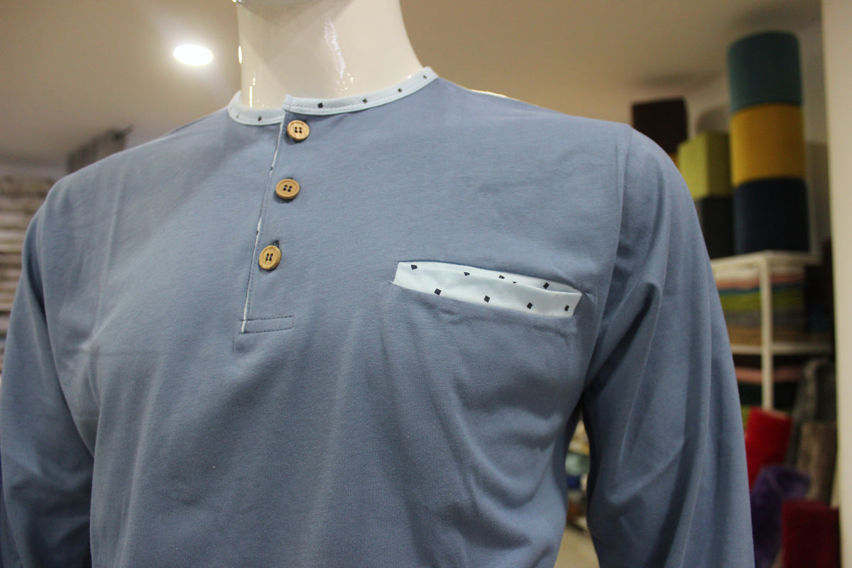 Pijama Homem Meia Estação 100%Algodão