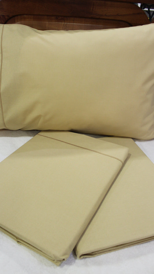 Jogo Cama Super King 200x200 100%Algodão Amarelo