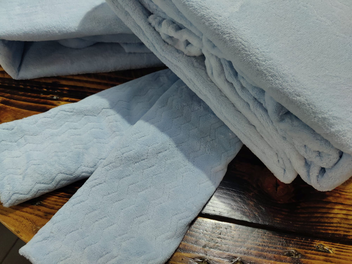 Jogo Cama Coralina Liso Soft Azul