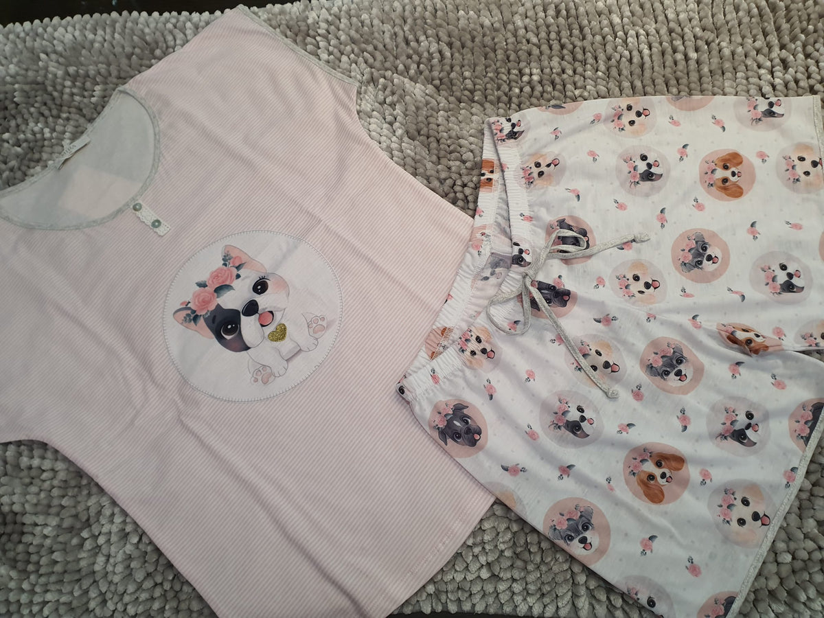 Pijama Senhora Calção 100%Algodão
