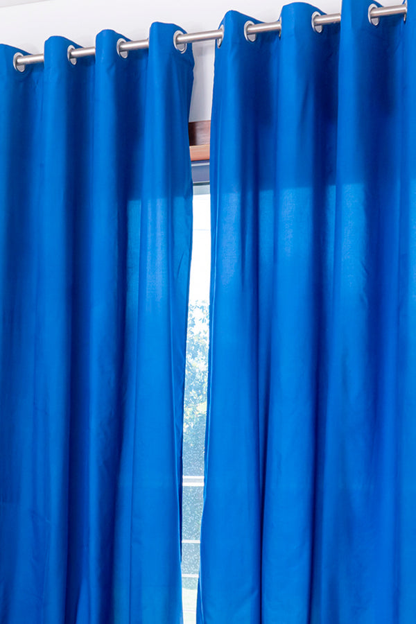 Par Cortinas Opacas Azuis