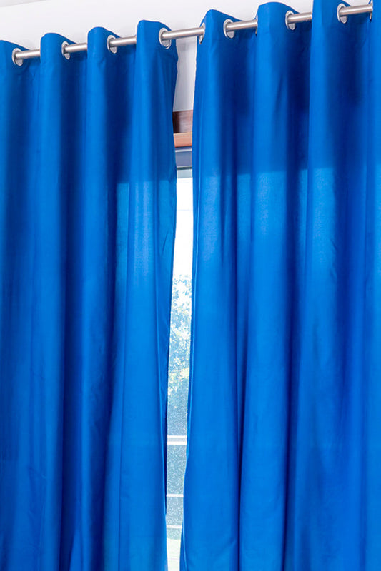 Par Cortinas Opacas Azuis